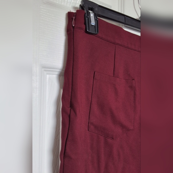 Modcloth XL Side Zip Cropped Comfort Dress Pants Pockets Holiday Casual Workwear - Picture 8 of 13
